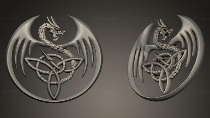 Jewelry (Dragon triplets, JVLR_0012) 3D models for cnc